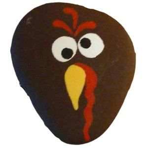 Turkey Thanksgiving Painted Rock OOAK Garden Art